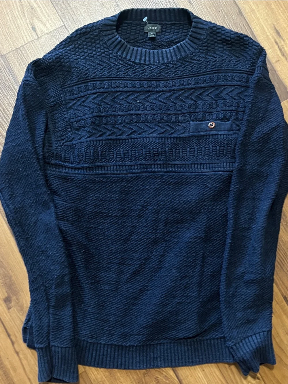 J.Crew Cable-Knit Sweater Men’s Size M Cotton Crewneck Preppy Classic Sweater